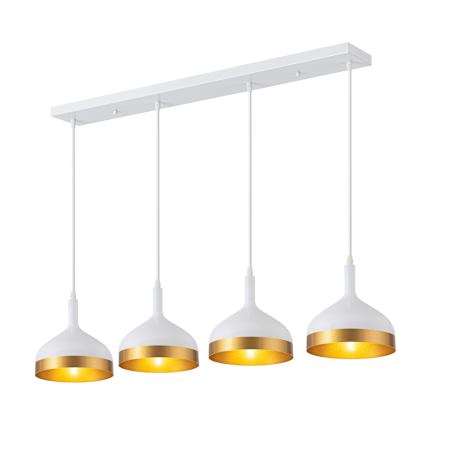 Artcraft Lighting Dash 4 Light 41" Wide Linear Pendant White / Gold