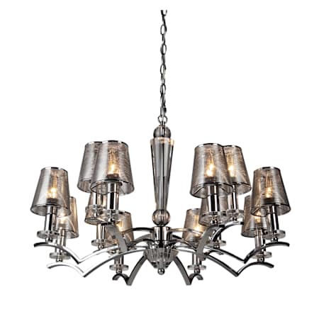 Artcraft Lighting Tulip 4 Light 44" Wide LED Abstract Linear Pendant Chrome