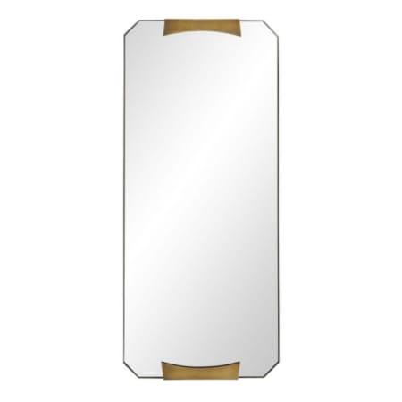 Arteriors Thatch 3-1/2" W x 12" H Rectangular Bathroom Mirror Antique Brass