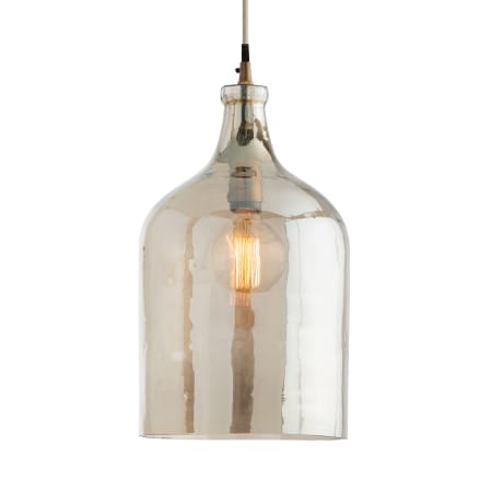 Arteriors Noreen 10" Wide Pendant Vintage Brass / Smoke Luster