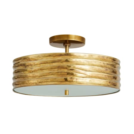 Arteriors Anna 2 Light 18" Wide Semi-Flush Drum Ceiling Fixture Antique Brass