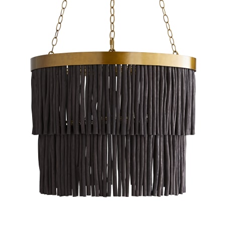 Arteriors Arya 3 Light 27" Wide Pendant Antique Brass / Black Stained