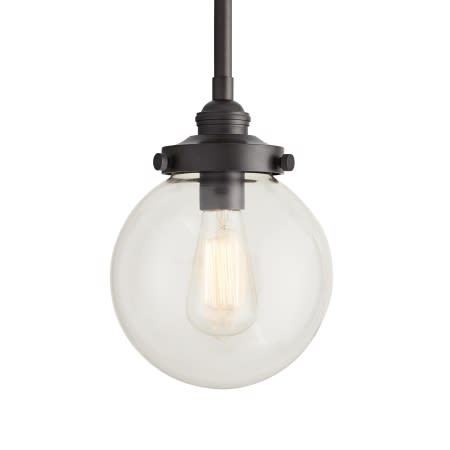 Arteriors Reeves Single Light 8" Wide Outdoor Mini Pendant Steel / Aged Iron