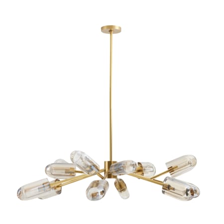Arteriors Javier 12 Light 44" Wide Sputnik Chandelier Antique Brass