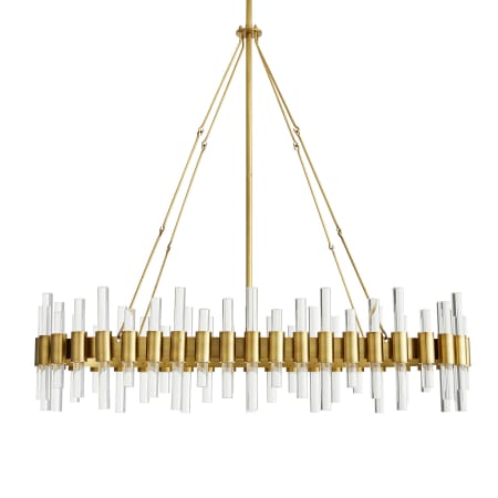 Arteriors Haskell 10 Light 43" Wide Linear Chandelier Antique Brass