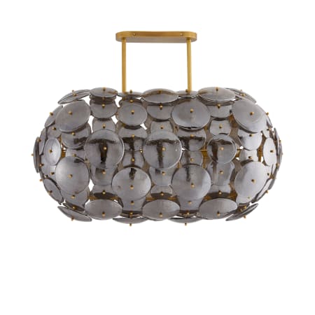 Arteriors Nebula 8 Light 42" Wide Linear Chandelier Smoke Luster