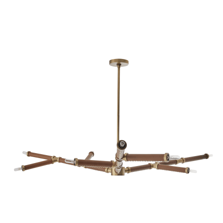 Arteriors Paden 9 Light 56" Wide Commercial Abstract Sputnik Chandelier - Cognac Cognac