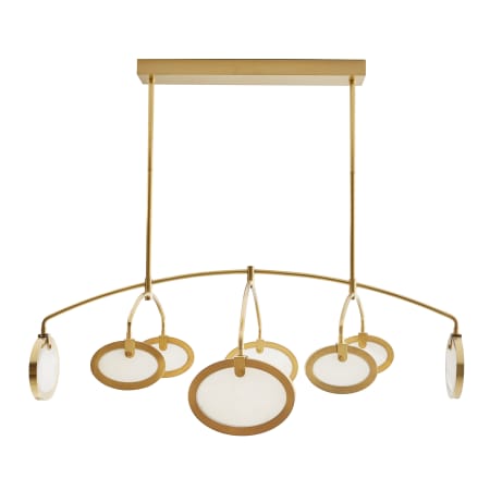 Arteriors Rosabel 56" Wide LED Commercial Abstract Chandelier Antique Brass