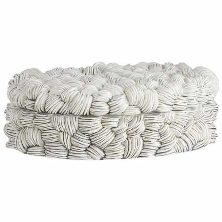 Arteriors Hampton 16" Wide Porcelain Decorative Box Ice Reactive