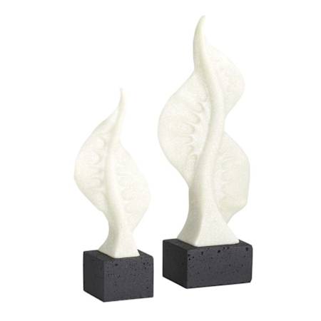Arteriors Hiro 21" Tall Composite Nautical and Ocean Sculpture Ivory