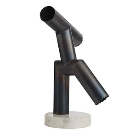 Arteriors Kouame 15" Tall Iron Abstract Sculpture Burnt Iron