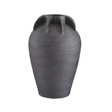 Arteriors Gardenia 15" Wide Terracotta Indoor Planter Matte Charcoal