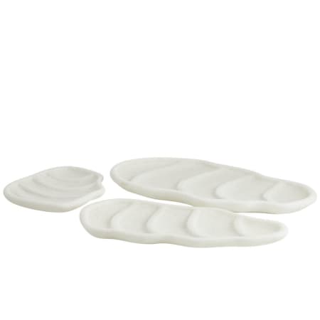 Arteriors Chesapeake Rice Stone Trays - Set of 3 White