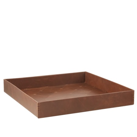 Arteriors Channing 28-1/2" Wide Leather Tray Brown
