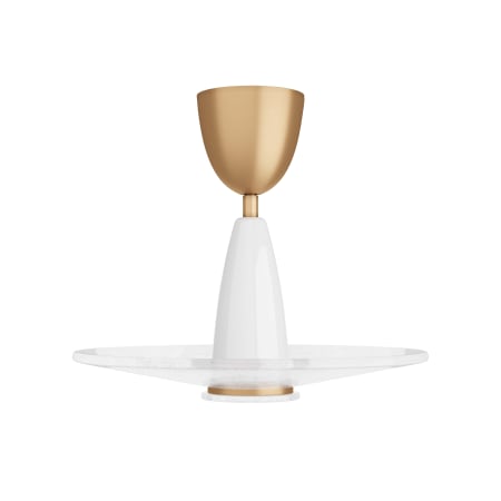 Arteriors 18" Wide LED Semi-flush Ceiling Fixture Antique Brass