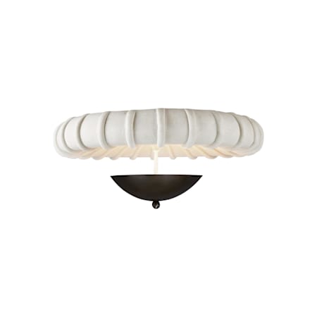 Arteriors Camella Flush Mount 3 Light 35" Wide Flush Mount Ceiling Fixture Ivory