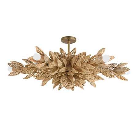 Arteriors Kasai 6 Light 37" Wide Semi-Flush Ceiling Fixture Natural