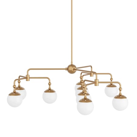 Arteriors Utica 9 Light 40" Wide Chandelier Antique Brass