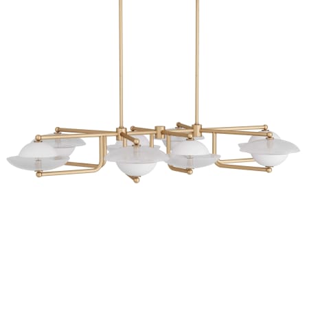 Arteriors 8 Light 56" Wide Linear Chandelier Antique Brass