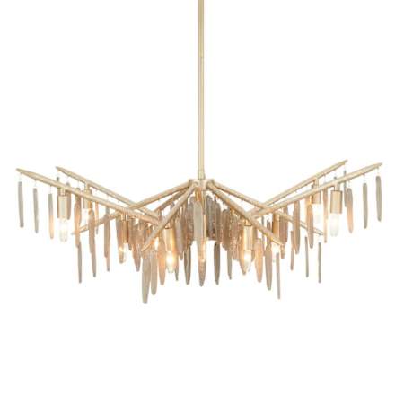 Arteriors Gia 12 Light 40" Wide Waterfall Chandelier Smoke