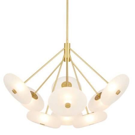 Arteriors Helios 41" Wide LED Chandelier with Frosted Glass Shades Frosted