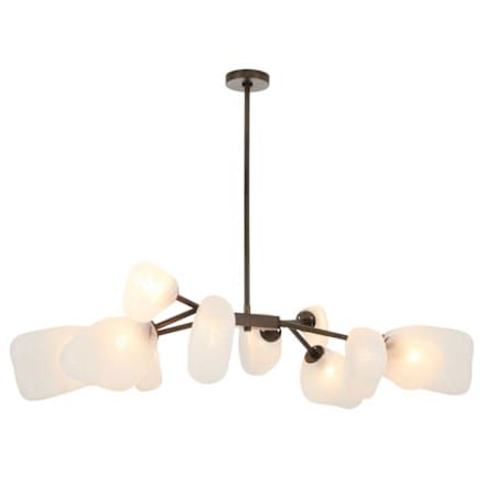 Arteriors Grozny 12 Light 44" Wide Linear Chandelier with Frosted Glass Shades Frosted