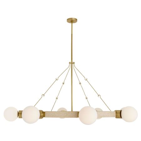 Arteriors Liberty Chandelier 8 Light 56" Wide Ring Chandelier Matte Opal
