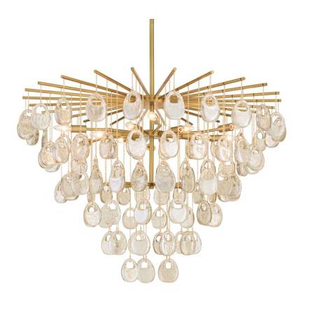 Arteriors Jacqueline 12 Light 42" Wide Waterfall Chandelier Amber