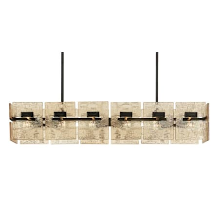 Arteriors Vetrina 6 Light 49" Wide Linear Chandelier Molten Umber