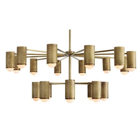 Arteriors Loryn 20 Light 52" Wide Chandelier Antique Brass