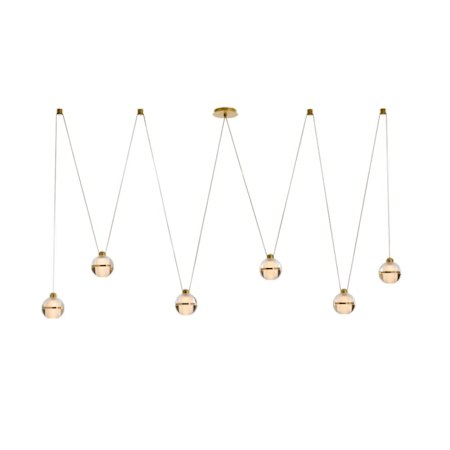 Arteriors Noble 82" Wide Linear Chandelier Clear