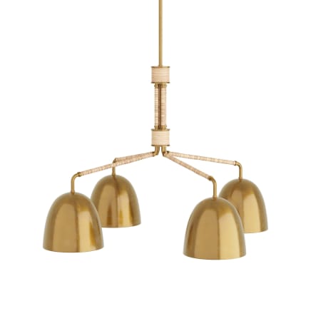 Arteriors 4 Light 41" Wide Chandelier Vintage Brass
