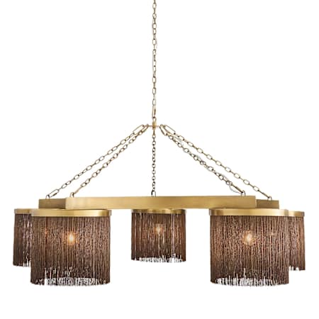Arteriors Langston Chandelier 5 Light 46" Wide Chandelier Vintage Brass