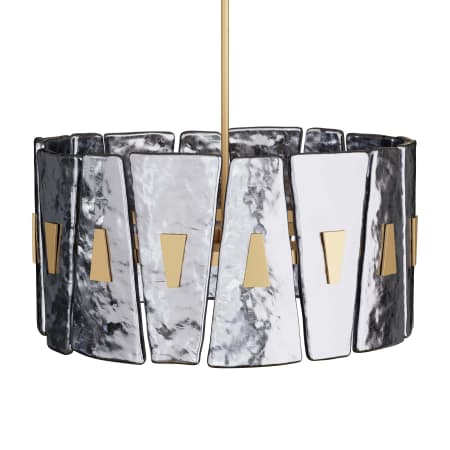 Arteriors 6 Light 25" Wide Ring Chandelier Antique Brass