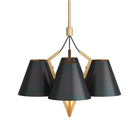 Arteriors Abrams 4 Light 27" Wide Chandelier Antique Brass