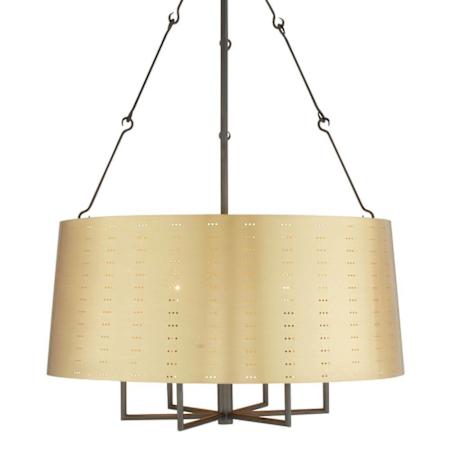 Arteriors Felipe 28" Wide 6 Light Drum Chandelier Antique Brass
