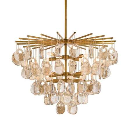 Arteriors Jacqueline 8 Light 32" Wide Waterfall Chandelier Amber