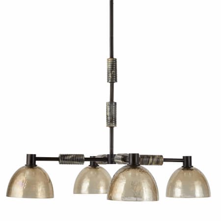 Arteriors Eli 4 Light 34" Wide Chandelier Blackened Iron