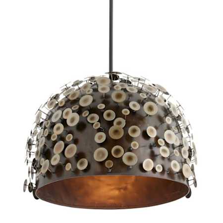 Arteriors Rizzo 26" Wide Pendant Burnt Iron