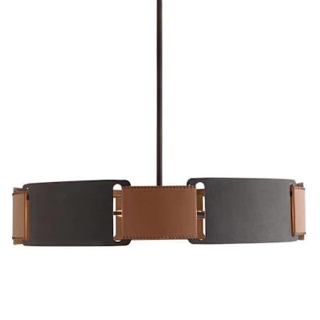 Arteriors Ivan 5 Light 37" Wide Drum Chandelier Brown
