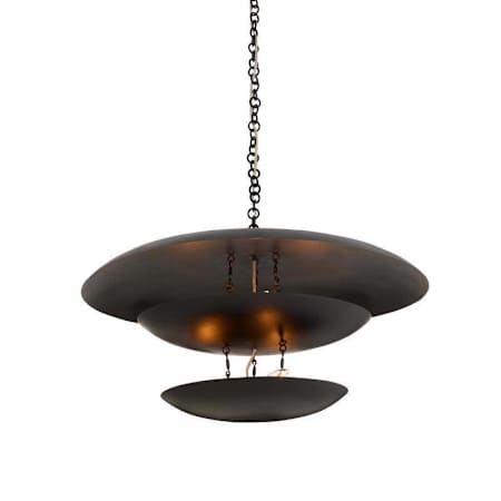 Arteriors Florko 6 Light 31" Wide Abstract Chandelier Blackened Iron