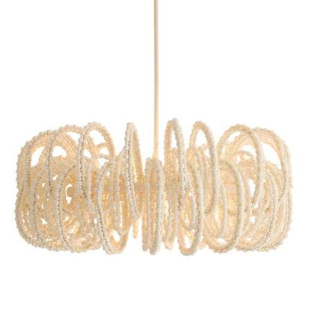 Arteriors Keely 6 Light 36" Wide Beaded Abstract Chandelier White