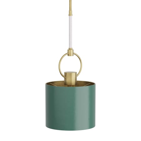 Arteriors 12" Wide Pendant with Shade Antique Brass