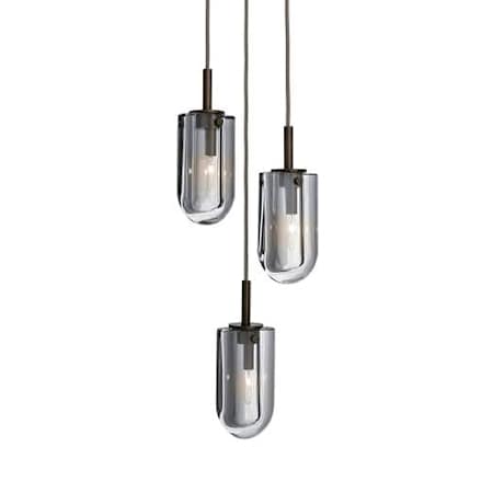 Arteriors Javier 3 Light 11" Wide Smoke Crystal Chandelier Smoke