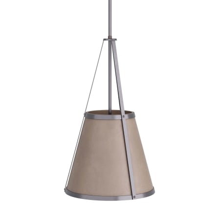 Arteriors 16" Wide Pendant with Shade Blackened Iron