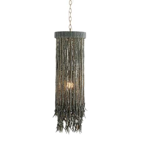 Arteriors Baja 10" Wide Wood Mini Pendant Dark Gray Wash
