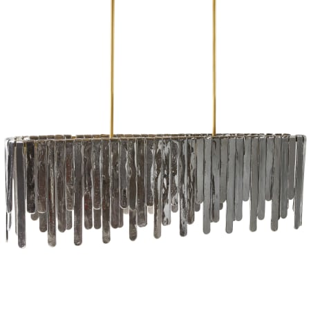 Arteriors Leighton 7 Light 52" Wide Linear Chandelier Smoke Luster