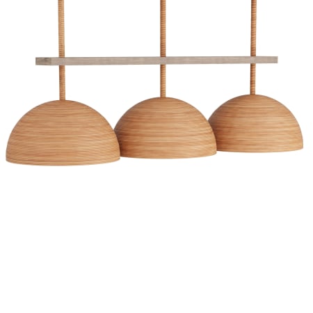 Arteriors 3 Light 48" Wide Linear Chandelier Honey / Walnut