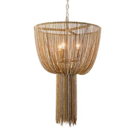Arteriors Yale 3 Light 20" Wide Waterfall Chandelier Aged Brass