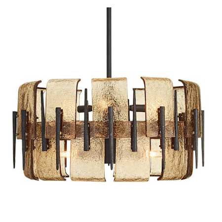 Arteriors Lumora 6 Light 23" Wide Drum Chandelier Smoke